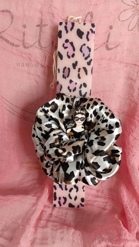 ΕΚΤΥΠΩΜΕΝΗ ΛΑΜΠΑΔΑ ΛΕΟΠΑΡ ΜΕ SCHRUNCHIE ΚΑΙ ΚΑΡΦΙΤΣΑ