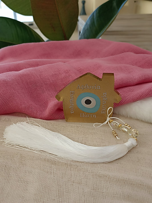ΕΠΙΤΡΑΠΕΖΙΟ ΓΟΥΡΙ ΜΕ PLEXI GLASS ΣΠΙΤΑΚΙ ΚΑΙ ΛΕΥΚΗ ΦΟΥΝΤΑ